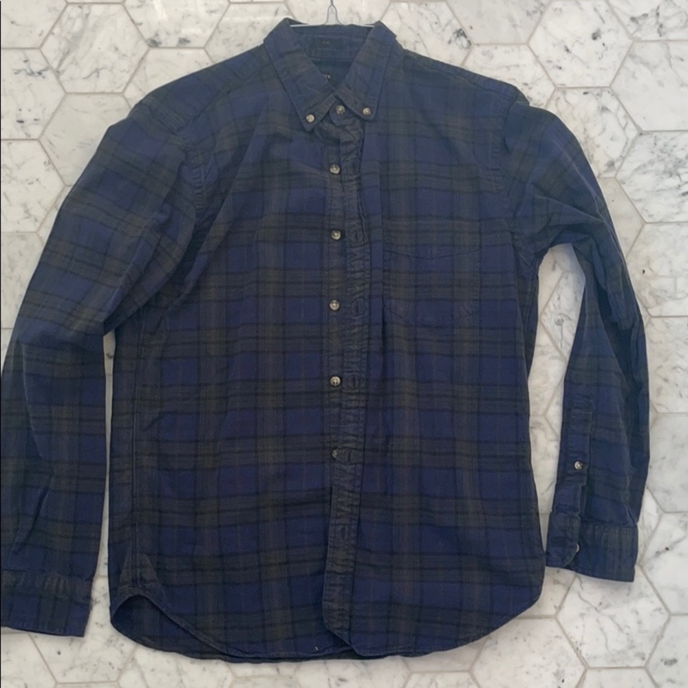 JCrew Oxford slim button down plaid sz M